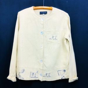FENINI Embroidered Jacket Shirt Lagenlook
